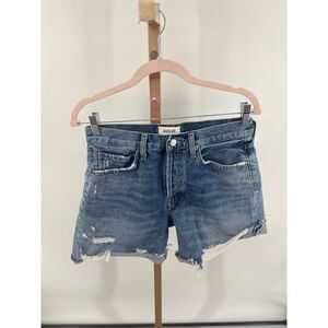 AGOLDE Parker Distressed Cut Off Jean Shorts Button Fly Size 26